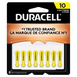 Duracell Zinc Air 10 1.4 V 100 Ah Hearing Aid Battery DA10 8 Pk