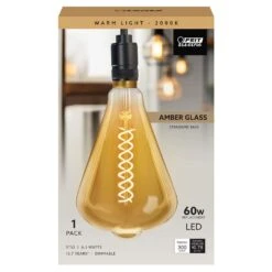 Feit ST52 E26 (Medium) LED Bulb Amber 60 Watt Equivalence 1 Pk
