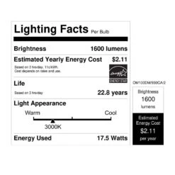 Feit Enhance A19 E26 (Medium) LED Bulb Bright White 100 Watt Equivalence 2 Pk -Luminexm Store 08405b12 020a 4e95 91e7 8a7b5d8c0a19