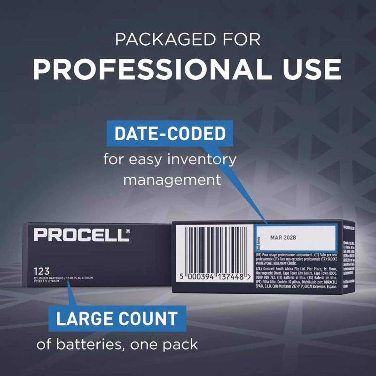 Procell High Power Lithium CR2 3 V 0.92 Ah Primary Battery CR2 12 Pk 6 Procell High Power Lithium CR2 3 V 0.92 Ah Primary Battery CR2 12 Pk - Image 4