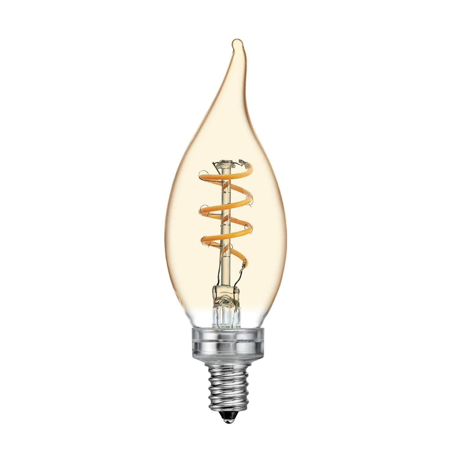 GE CAC E12 (Candelabra) Filament LED Bulb Amber Warm White 25 Watt Equivalence 1 Pk 4 GE CAC E12 (Candelabra) Filament LED Bulb Amber Warm White 25 Watt Equivalence 1 Pk - Image 2