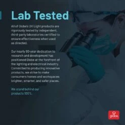 Globe Electric Disinfecting Germicidal Light 13.98 In. L White Battery Powered LED UV-C Smart-Enable -Luminexm Store 124bd664 7c79 487f aaf1 aa513bc8c48c