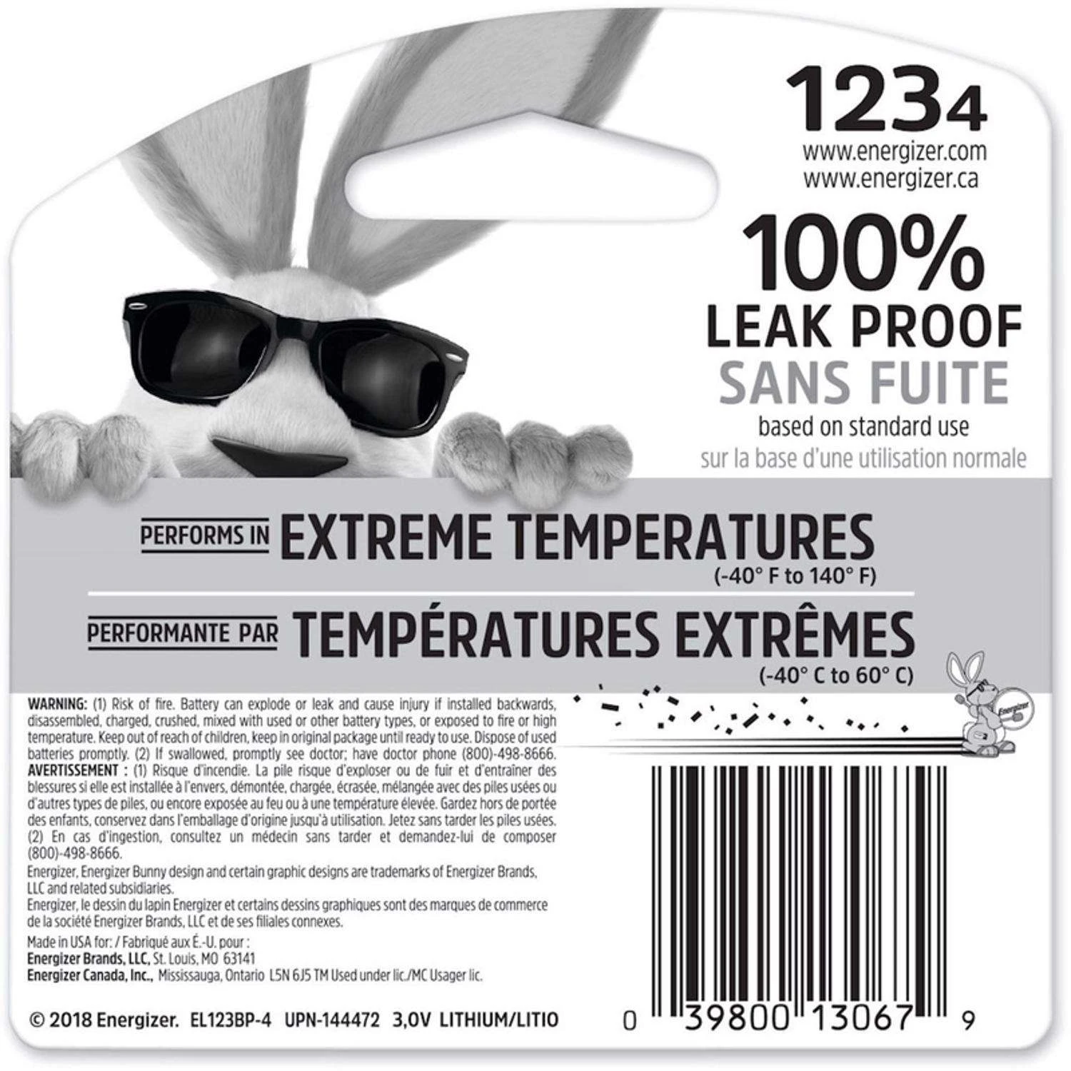 Energizer Lithium 123 3 V Camera Battery 4 Pk 4 Energizer Lithium 123 3 V Camera Battery 4 Pk - Image 2