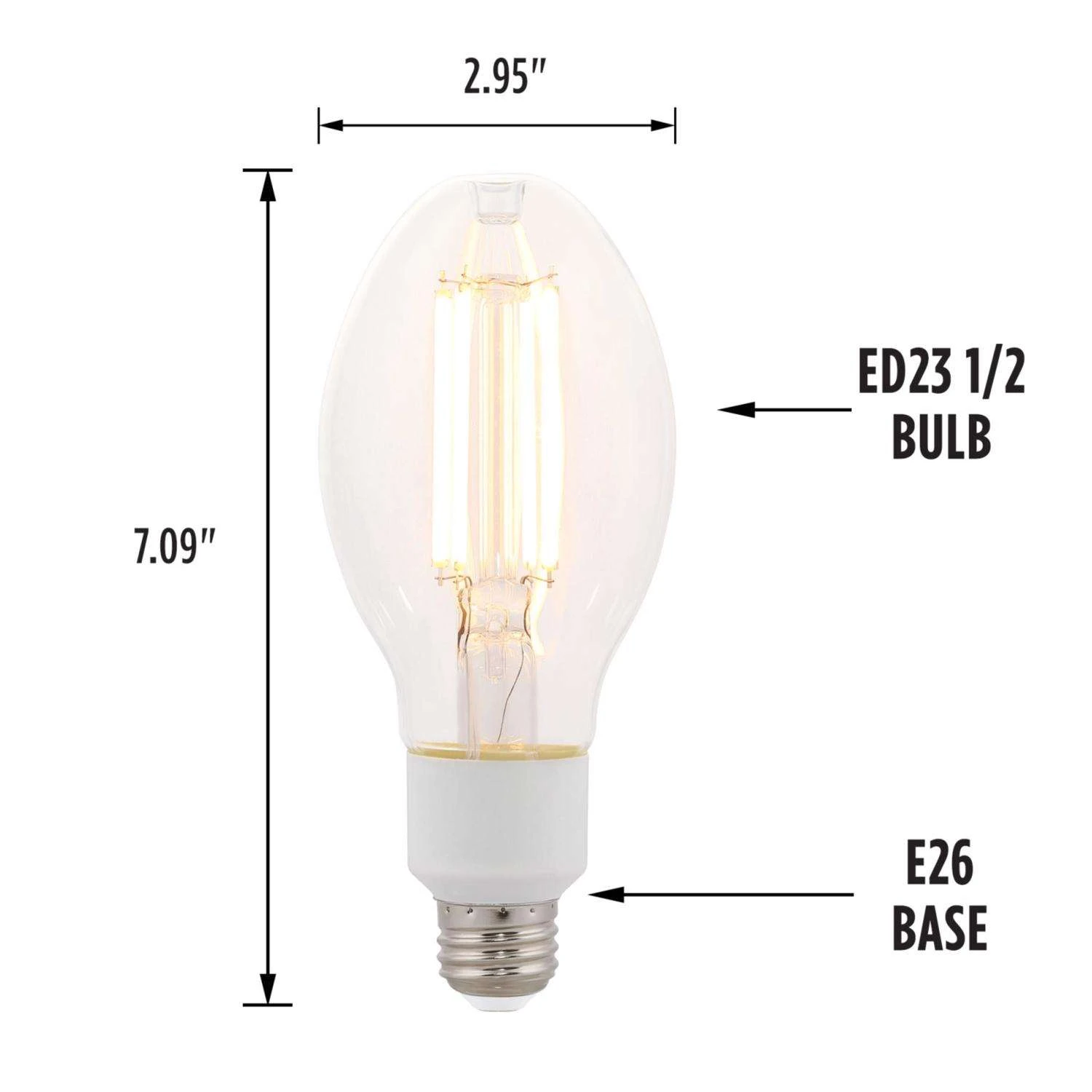 Westinghouse ED23.5 E26 (Medium) Filament LED Bulb Warm White 125 Watt Equivalence 1 Pk 4 Westinghouse ED23.5 E26 (Medium) Filament LED Bulb Warm White 125 Watt Equivalence 1 Pk - Image 2