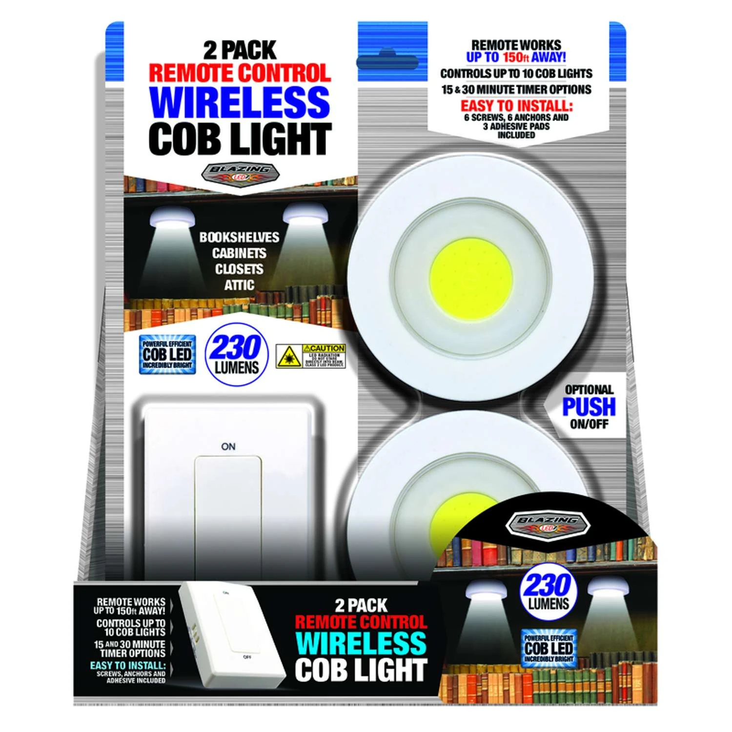 Blazing LEDz White Battery Powered LED Wireless Lights 2 Pk 3 Blazing LEDz White Battery Powered LED Wireless Lights 2 Pk