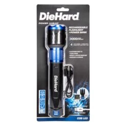 Dorcy DieHard 3400 Lm Black/Blue LED Flashlight Power Bank