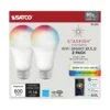 Satco Starfish A19 E26 (Medium) Smart-Enabled LED Bulb Tunable White/Color Changing 60 Watt Equivale -Luminexm Store 22ddd7ec 1911 4635 9305 2a92e54f780d