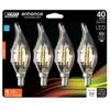 Feit Enhance CA10 (Flame Tip) E12 (Candelabra) Filament LED Bulb Soft White 40 Watt Equivalence 4 Pk 1 Feit Enhance CA10 (Flame Tip) E12 (Candelabra) Filament LED Bulb Soft White 40 Watt Equivalence 4 Pk -Luminexm Store 25bb166b 13a8 4d8b 88a3 d60c72b665b5
