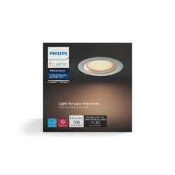 Philips Hue Round E26 (Medium) Retrofit Kit White 65 Watt Equivalence 1 Pk