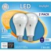 GE A21 E26 (Medium) LED Bulb Daylight 100 Watt Equivalence 2 Pk -Luminexm Store 29c8bf2f 701c 4b83 bacb 31d26f731832