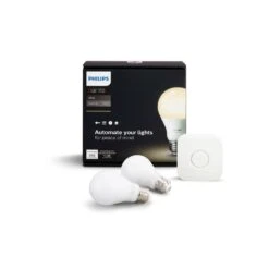 Philips Hue A19 E26 (Medium) Smart-Enabled LED Bulb Starter Kit Soft White 60 Watt Equivalence 2 Pk -Luminexm Store 2fdb5961 be51 4d68 81b1 9293ada0ba71