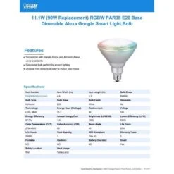 Feit Smart Home PAR38 E26 (Medium) Smart-Enabled LED Bulb Color Changing 90 Watt Equivalence 1 Pk 21 Feit Smart Home PAR38 E26 (Medium) Smart-Enabled LED Bulb Color Changing 90 Watt Equivalence 1 Pk -Luminexm Store 2ff46054 3d14 47ac be06 24ccb275b6b5