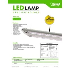 Feit LED Square Connector LED Grow Light Blue 86 Watt Equivalence 1 Pk -Luminexm Store 3109435e 8ed2 4bab 896b 51c9d487101d