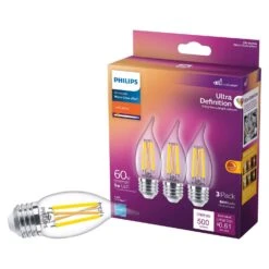 Philips BA11 E26 (Medium) LED Bulb Soft White 60 Watt Equivalence 3 Pk