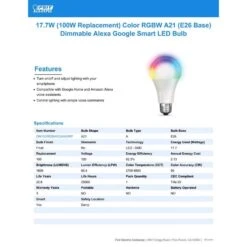 Feit Smart Home A21 E26 (Medium) Smart-Enabled LED Bulb Color Changing 100 Watt Equivalence 1 Pk 15 Feit Smart Home A21 E26 (Medium) Smart-Enabled LED Bulb Color Changing 100 Watt Equivalence 1 Pk -Luminexm Store 3562eed2 2475 4231 847b 242b766b9a48