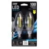Feit LED Blunt Tip E12 (Candelabra) LED Bulb Daylight 100 Watt Equivalence 2 Pk -Luminexm Store 35e79d92 66e4 4bb0 a666 15508fb70d1c