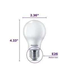 Philips A19 E26 (Medium) LED Bulb Daylight 75 Watt Equivalence 4 Pk -Luminexm Store 3699f165 84f9 4967 88bb 8ed75a5c133c