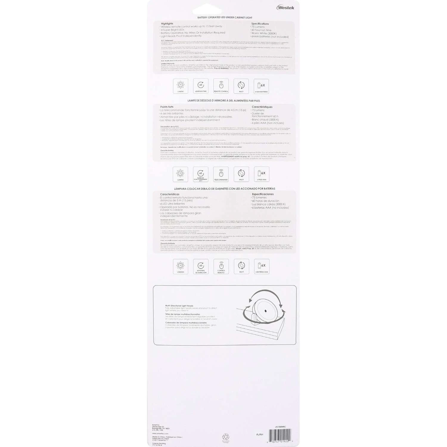 Rite Lite 15.75 In. L White Battery Powered LED Smart-Enabled Strip Light 70 Lm 6 Rite Lite 15.75 In. L White Battery Powered LED Smart-Enabled Strip Light 70 Lm - Image 4