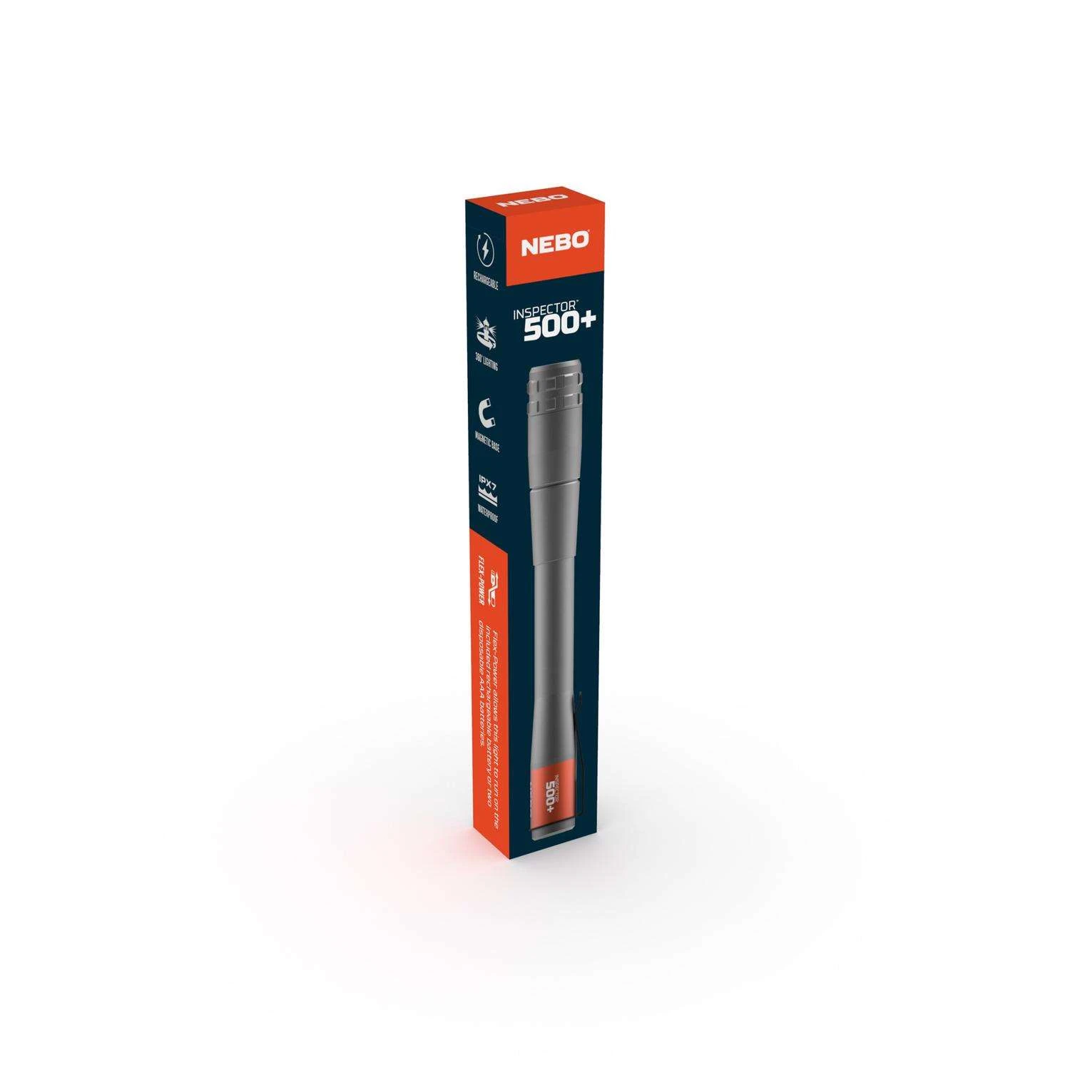 NEBO Inspector 500 Lm Gray LED Pen Light AAA Battery 4 NEBO Inspector 500 Lm Gray LED Pen Light AAA Battery - Image 2