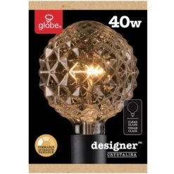 Globe Electric Designer Crystalina 40 W G30 Decorative Incandescent Bulb E26 (Medium) Amber 1 Pk