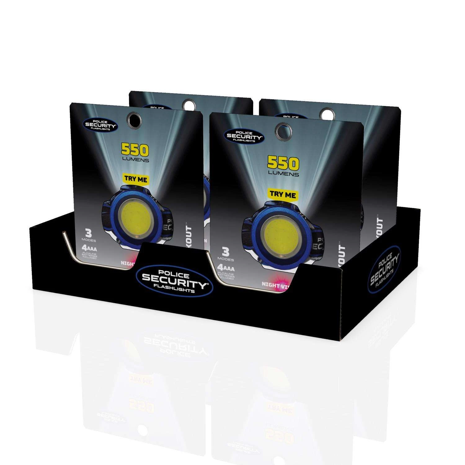 Police Security Breakout 550 Lm Black LED COB Head Lamp AA Battery 5 Police Security Breakout 550 Lm Black LED COB Head Lamp AA Battery - Image 3