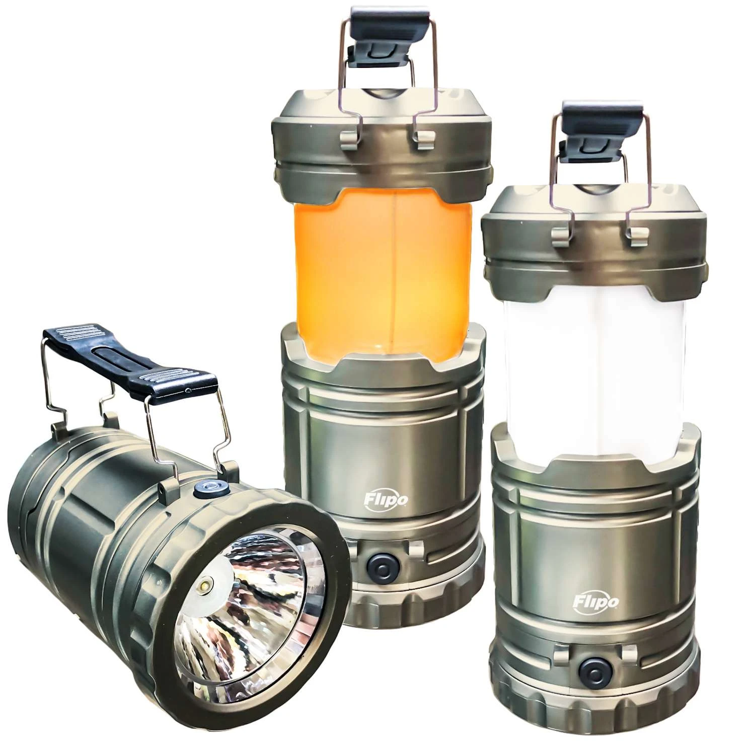 Flipo Slide-N-Glo Gold LED Flashlight Lantern 3 Flipo Slide-N-Glo Gold LED Flashlight Lantern