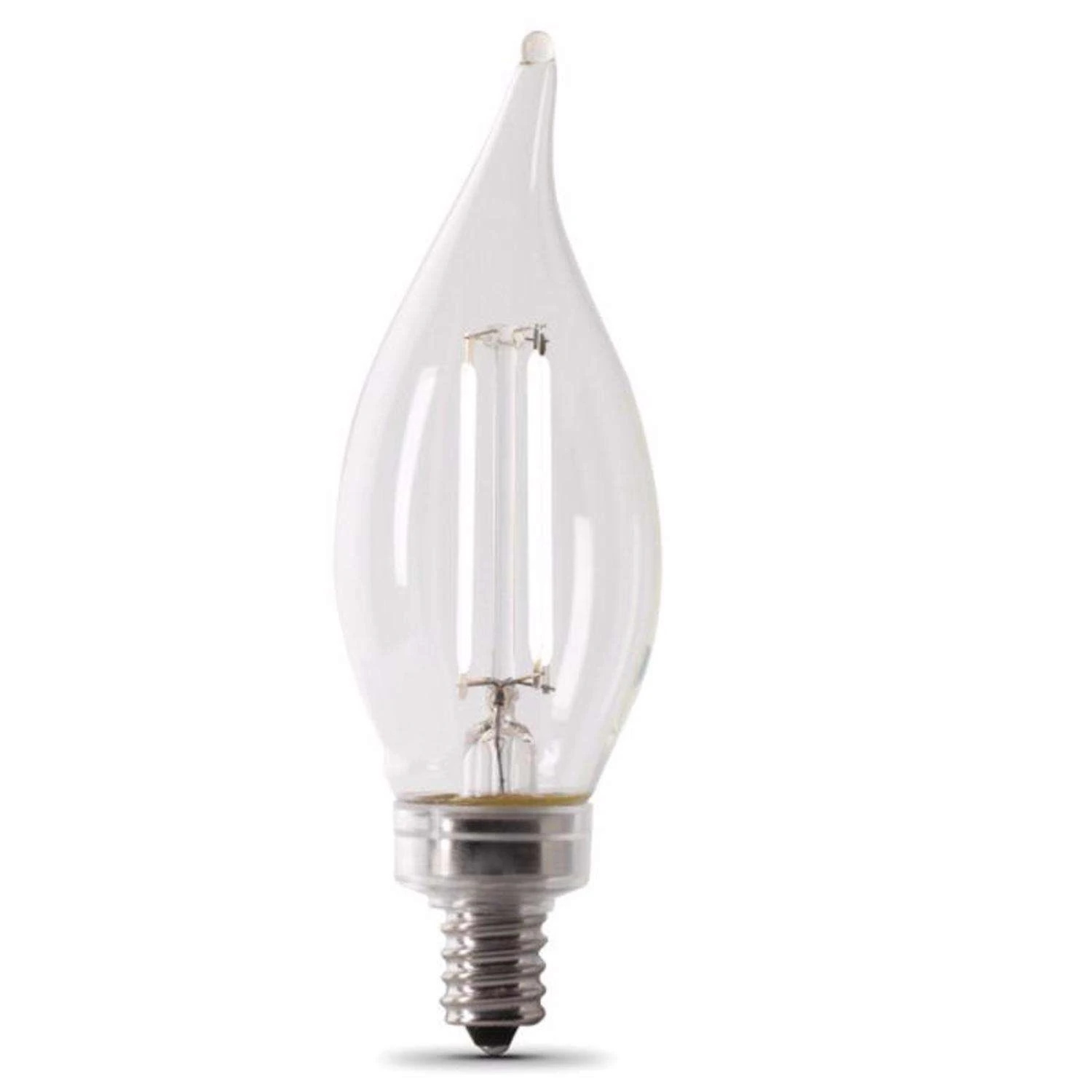 Feit White Filament BA10 E12 (Candelabra) Filament LED Bulb Daylight 40 Watt Equivalence 4 Pk 4 Feit White Filament BA10 E12 (Candelabra) Filament LED Bulb Daylight 40 Watt Equivalence 4 Pk - Image 2