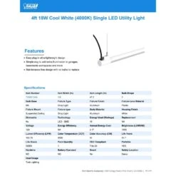 Feit SHOP 48 In. 1-Light Each 19 W LED Utility Light 11 Feit SHOP 48 In. 1-Light Each 19 W LED Utility Light -Luminexm Store 4e147854 62ec 4daa bfbf cac6dba10939