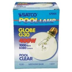 Satco 400 W G30 Globe Incandescent Bulb E26 (Medium) Soft White 1 Pk