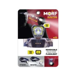Police Security MORF 230 Lm Black LED Head Lamp AAA Battery