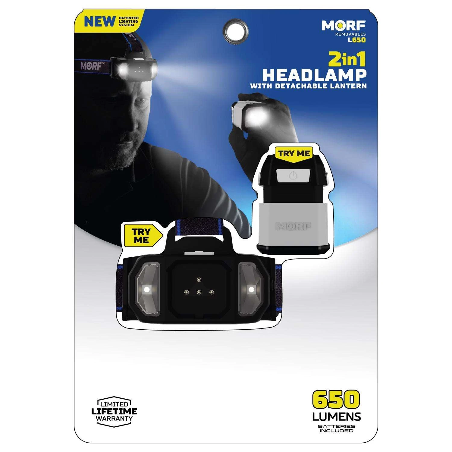 Police Security MORF 650 Lm Black LED Head Lamp AA Battery 3 Police Security MORF 650 Lm Black LED Head Lamp AA Battery