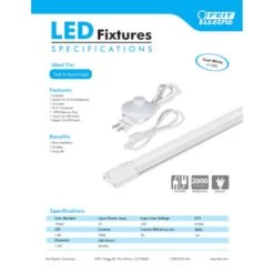 Feit LED 24 In. L White Plug-In LED Strip Light 2000 Lm -Luminexm Store 541be355 fa70 4d6e 8093 c7b5aeb67eec