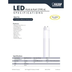 Feit Plug & Play T8 Warm White 47.8 In. G13 Linear LED Bulb 32 Watt Equivalence 2 Pk -Luminexm Store 5a584ae7 3fc1 4383 8905 2a4513c2401a