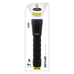 Police Security Skylar 3300 Lm Black LED Flashlight AA Battery