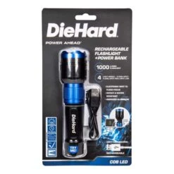 Dorcy DieHard 1000 Lm Black/Blue LED Flashlight Power Bank