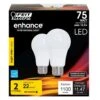 Feit Enhance A19 E26 (Medium) LED Bulb Bright White 75 Watt Equivalence 2 Pk -Luminexm Store 64af894c 7bed 442a 9793 ba7502ebcd76