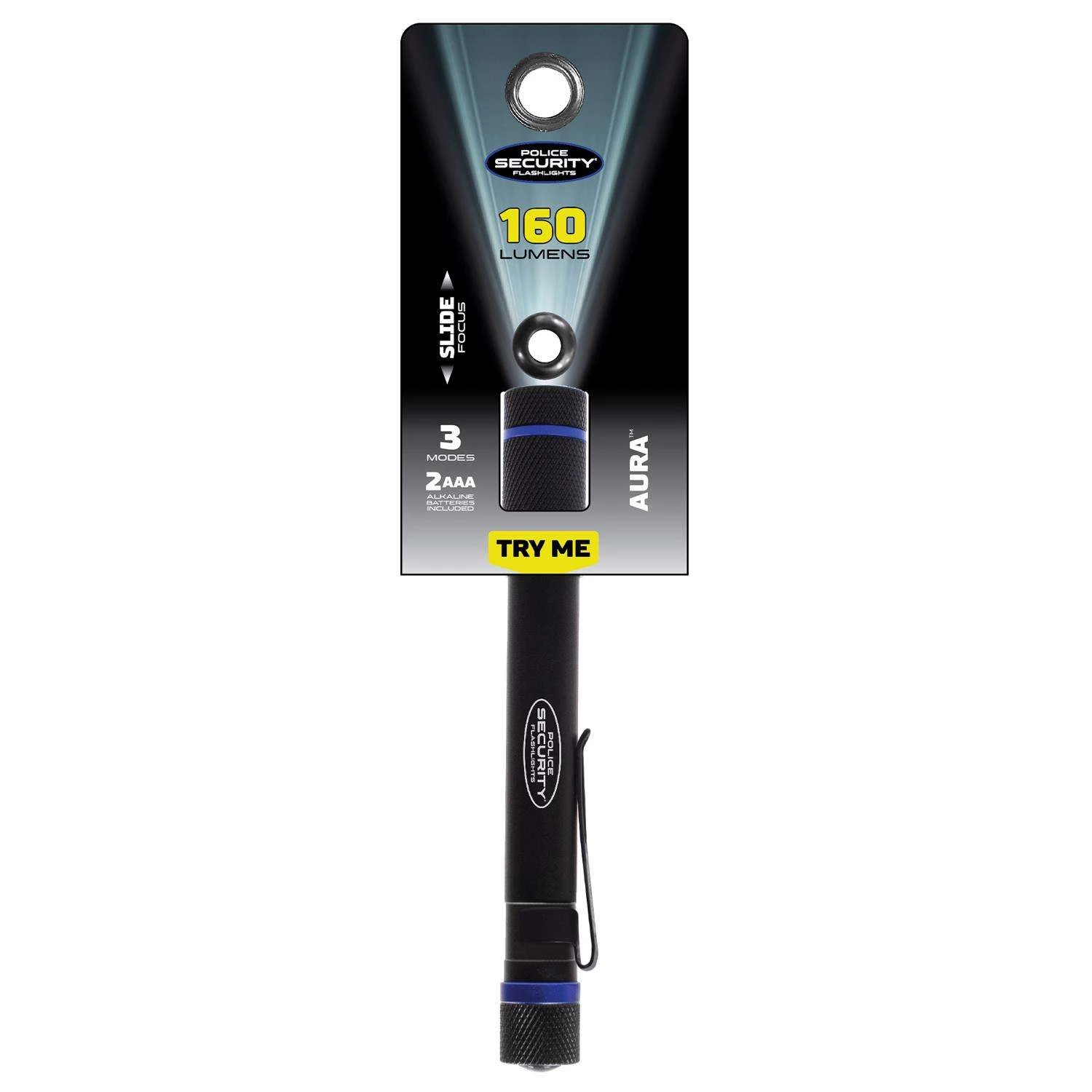 Police Security Aura 270 Lm Black LED Pen Light AAA Battery 3 Police Security Aura 270 Lm Black LED Pen Light AAA Battery