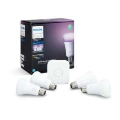 Philips Hue A19 E26 (Medium) Smart-Enabled LED Bulb Starter Kit Color Changing 60 Watt Equivalence 4 -Luminexm Store 665bda78 92a2 4696 8242 519958842f0c