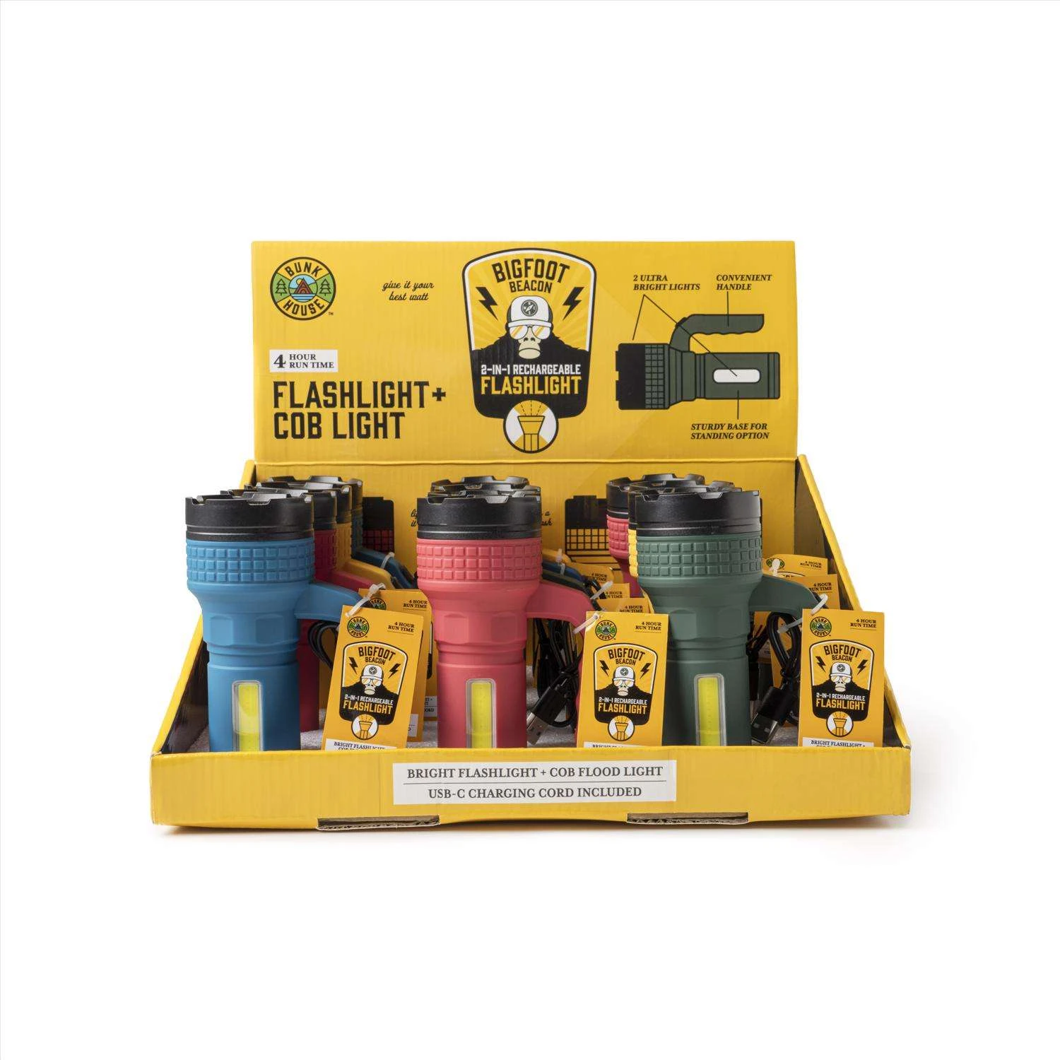 BunkHouse Assorted LED Rechargeable Flashlight 3 BunkHouse Assorted LED Rechargeable Flashlight