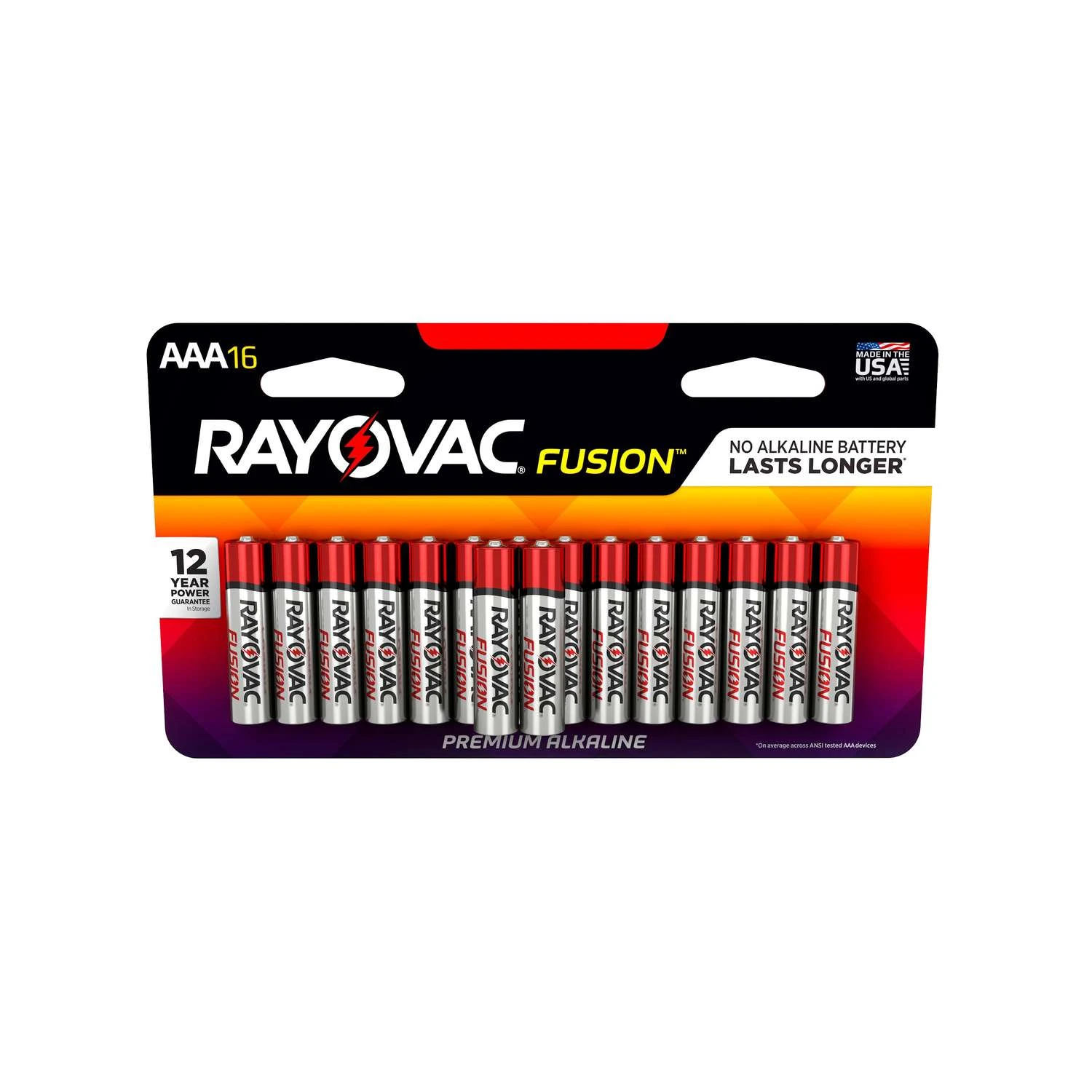 Rayovac® Rayovac Fusion AAA Alkaline Batteries 16 Pk Carded 3 Rayovac® Rayovac Fusion AAA Alkaline Batteries 16 Pk Carded