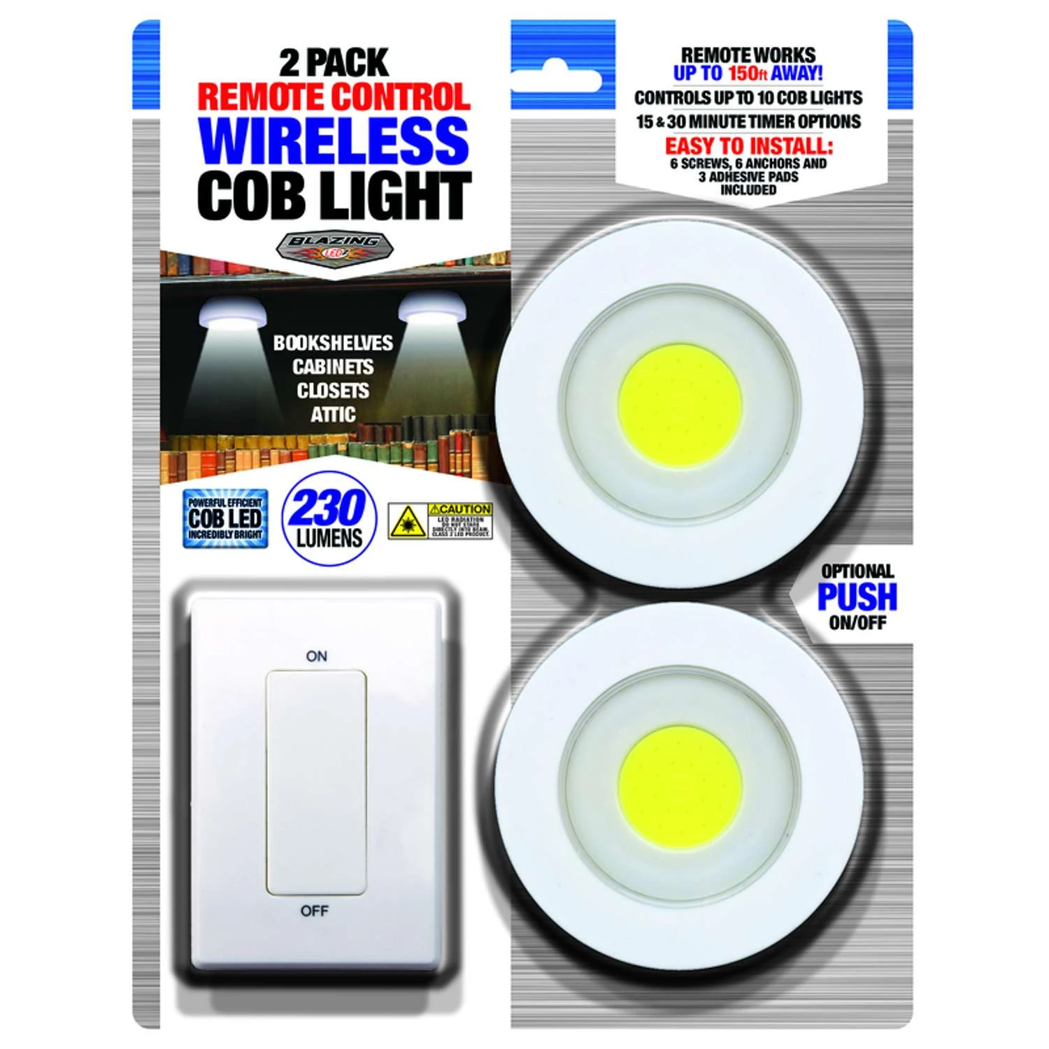 Blazing LEDz White Battery Powered LED Wireless Lights 2 Pk 4 Blazing LEDz White Battery Powered LED Wireless Lights 2 Pk - Image 2