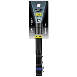 Police Security Sleuth 350 Lm Black LED Flashlight AA Battery