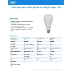 Feit LED A23 E26 (Medium) LED Bulb Bright White 300 Watt Equivalence 1 Pk -Luminexm Store 84c24098 4e84 44ef 97cf baf42c2bb9b4