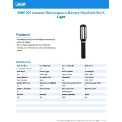 Feit 1000 Lm LED Rechargeable Handheld Work Light -Luminexm Store 88d6a48a d687 48c7 8501 a394e749b6cf