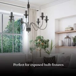 Feit White Filament BA10 E12 (Candelabra) Filament LED Bulb Daylight 60 Watt Equivalence 2 Pk -Luminexm Store 89852af6 db61 4c87 a058 cb230ad9bde9