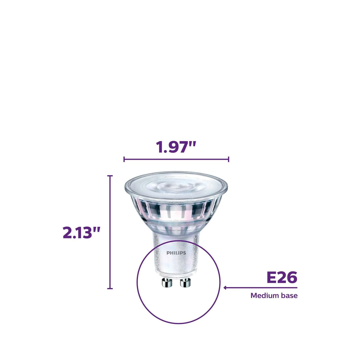 Philips MR16 GU10 LED Bulb Bright White 50 Watt Equivalence 3 Pk 7 Philips MR16 GU10 LED Bulb Bright White 50 Watt Equivalence 3 Pk - Image 5