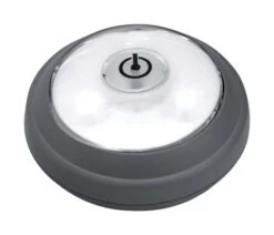 Rite Lite Gray Battery Powered LED Puck Light 1 Pk
