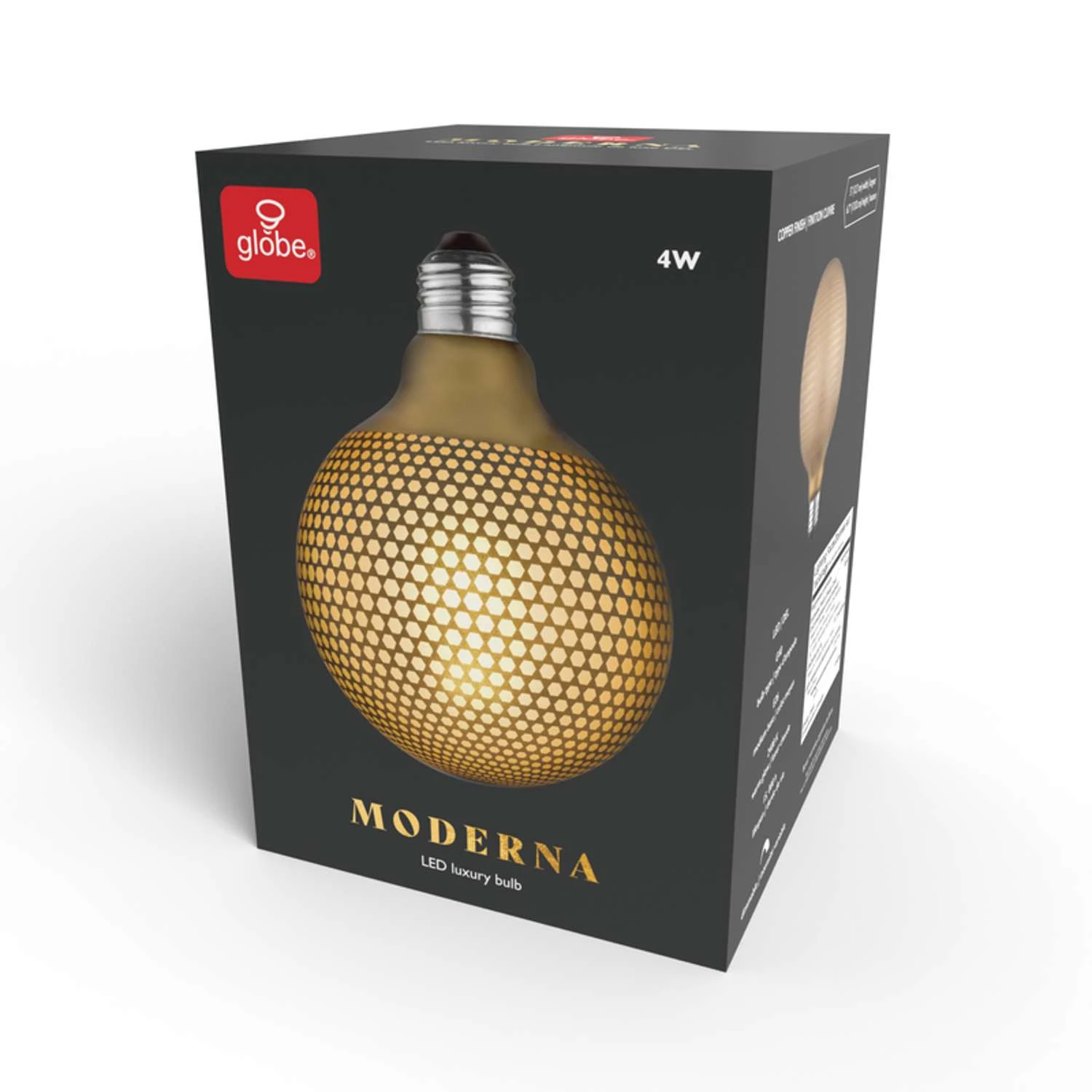 Globe Electric Moderna G40 E26 (Medium) Filament LED Bulb Amber Soft White 40 Watt Equivalence 1 Pk 4 Globe Electric Moderna G40 E26 (Medium) Filament LED Bulb Amber Soft White 40 Watt Equivalence 1 Pk - Image 2
