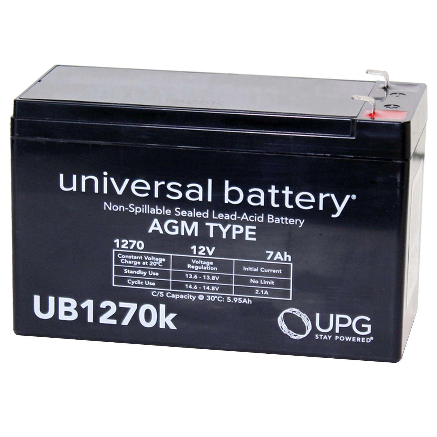 UPG Sealed Lead-Acid 12 V 7 Ah Replacement Battery 1 Pk 3 UPG Sealed Lead-Acid 12 V 7 Ah Replacement Battery 1 Pk