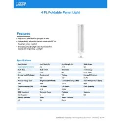 Feit 40 W ED26 LED Foldable Light 5000 Lm Daylight High Lumen 1 Pk -Luminexm Store 9bac9b1a b1e4 405d b5a0 69c0c3c47b55